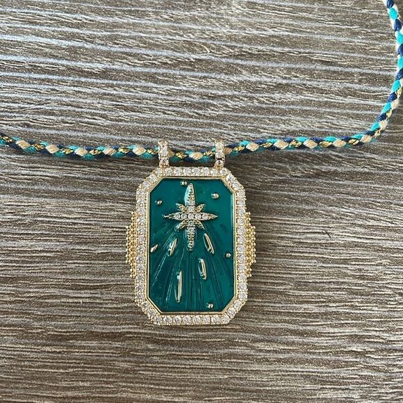 Blue star Pendant Necklace N1050 - Picture 3 of 4